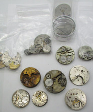 11ct JOB LOT OF LARGER POCKET WATCH MOVEMENT DONORS FOR PARTS REPAIR P R W38
