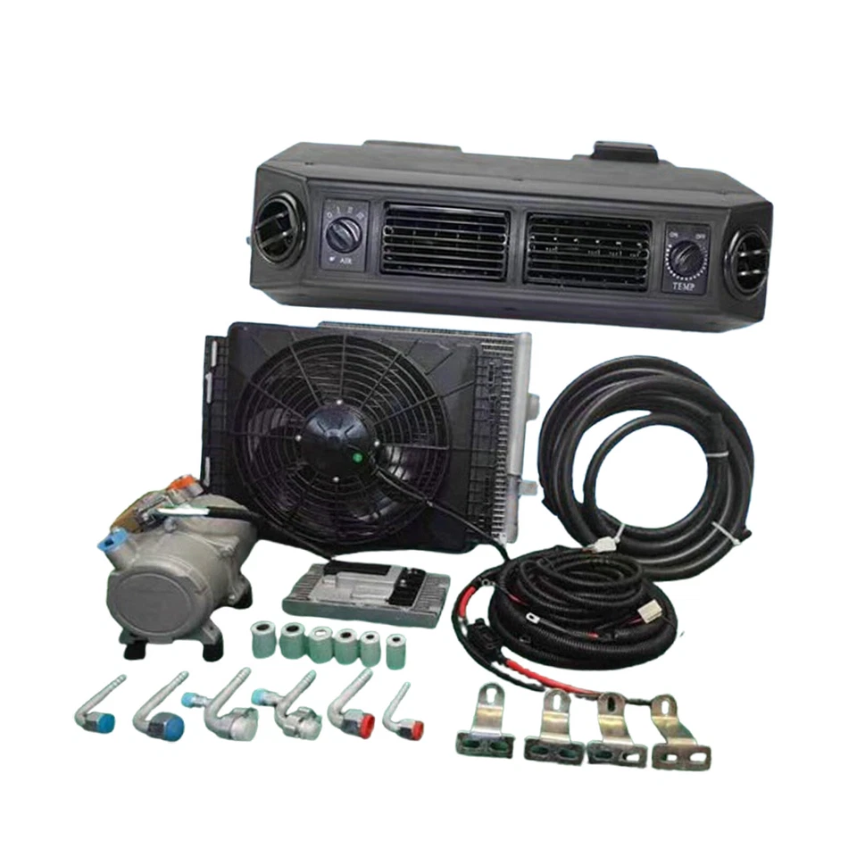 12V Cool&Heat Electric Universal Underdash Air Conditioner DC Auto Car A/C Set - Image 3 of 4