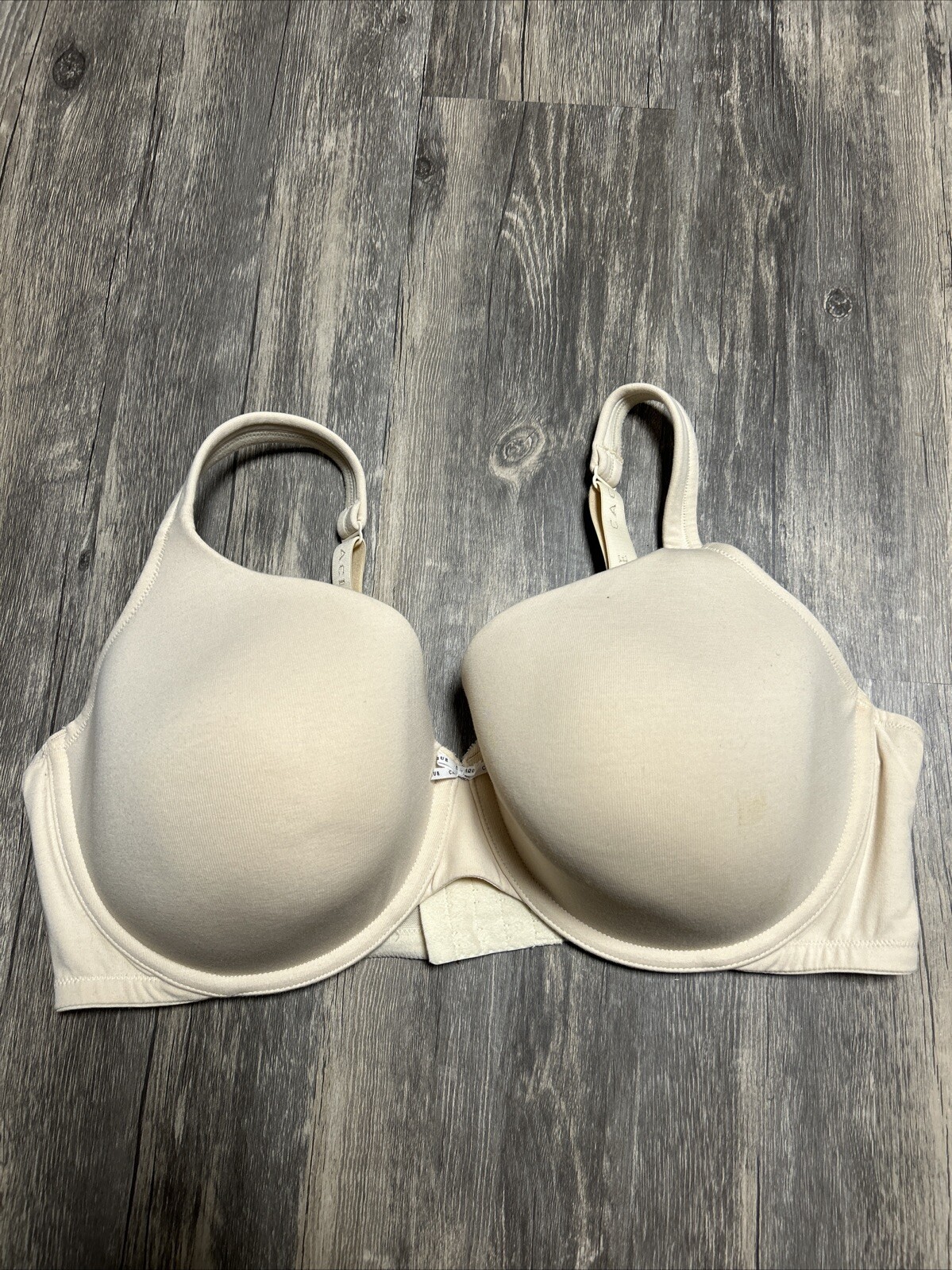 FILA Reggiseno Cacique T shirt leggermente foderato taglia 42DDD nudo misto cotone