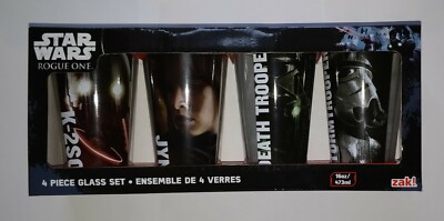Zak Designs Star Wars Rogue One 4-teiliges Glas Trinkgeschirr Set