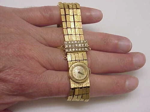 Girard Perregaux — Antique Girard Perregaux 18K Yellow Gold 2.00ct Diamond Watch Collectible!