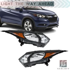 For Honda HR-V 2016-2018 Replacement Black Headlights Headlamps Driver&Passenger