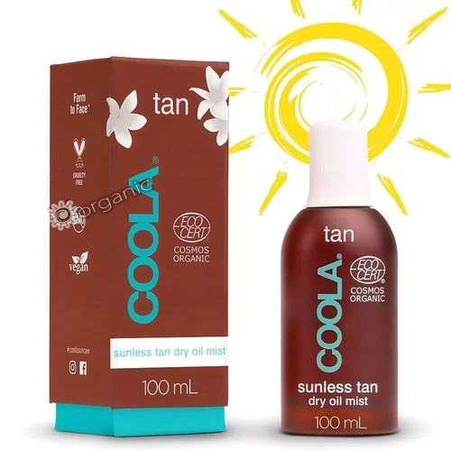 COOLA Organic Natural Sunless Tan Dry Oil Mist 100ml Vegan Body Fake Self Tan