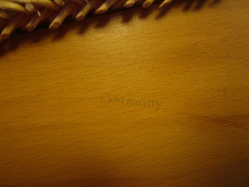 Vintage Wicker handbag box purse acrylic inside Vinyl handle Mod Germany 9"W - Picture 8 of 9
