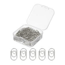 120pcs Paper Clip, 20mm Mini Heart Rust-proof Paper Clip, Silver Tone