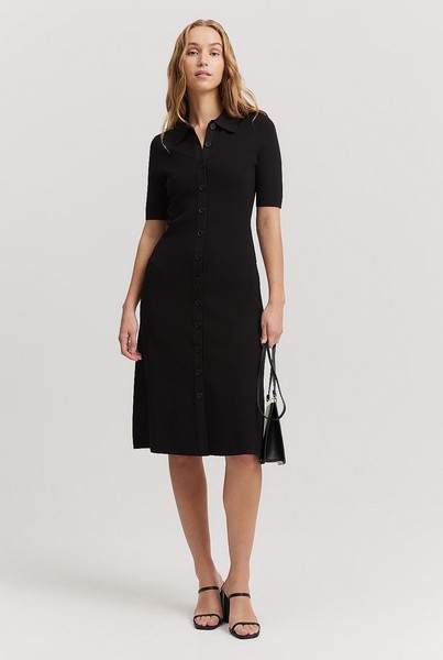 EUC RRP$249 COUNTRY ROAD size XS 8 Compact Milano Knit Button Shirt DRESS