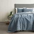 Cloud Linen Boronia Stone Washed Cotton Waffle Bed Comforter Set Denim
