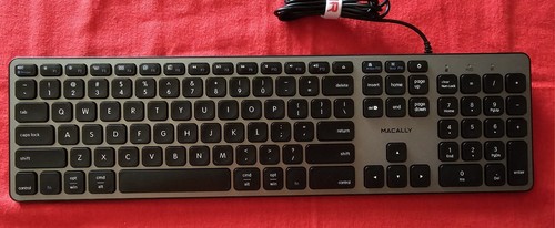 Macally Ultra Slim USB-C W/ 3 Ports Wired Keyboard for MAC WIN CHROME & MORE. - Picture 9 of 24