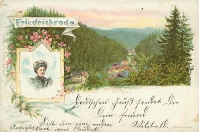 Ansichtskarte Friedrichroda um 1900 Der Grund (Nr.9157)