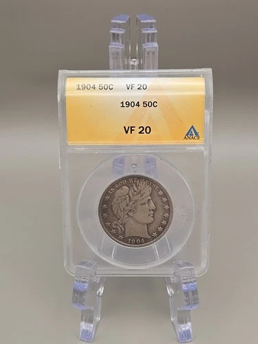 1904 Barber Half Dollar 50c ANACS VF 20