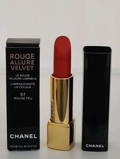 Chanel Rouge Allure Velvet Luminous Matte Lipstick 57 Rouge Feu 0.12 Oz New