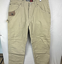 Wrangler Riggs Workwear Dark Khaki Cargo Ripstop Pants 36x30 EUC