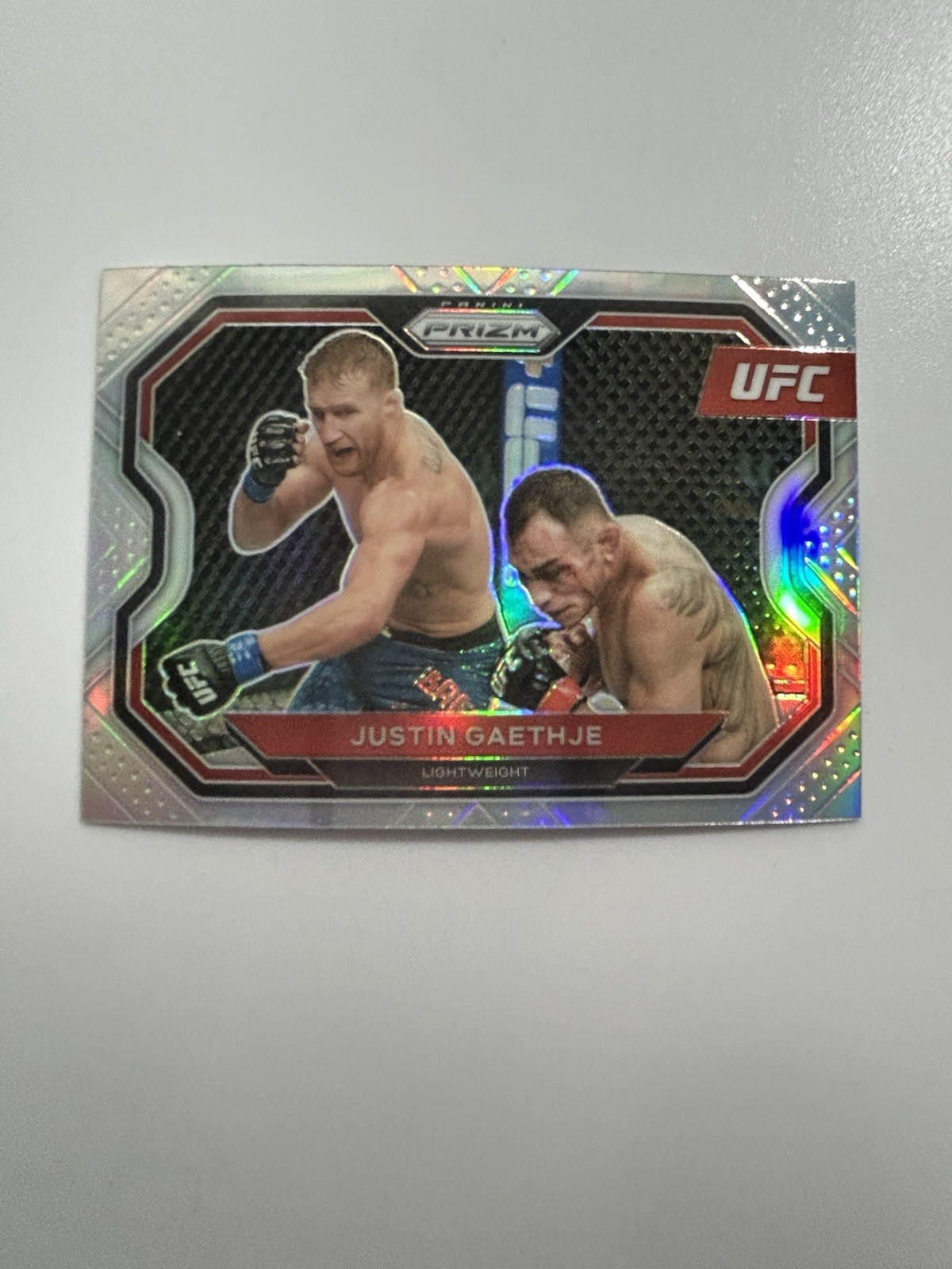 2021 Prizm UFC Silver Prizm Justin Gaethje Debut Edition