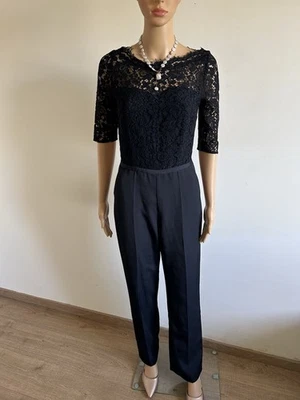 Combinaison bleue marine avec dentelle Morgan taille 34 TBE - Photo 1/4