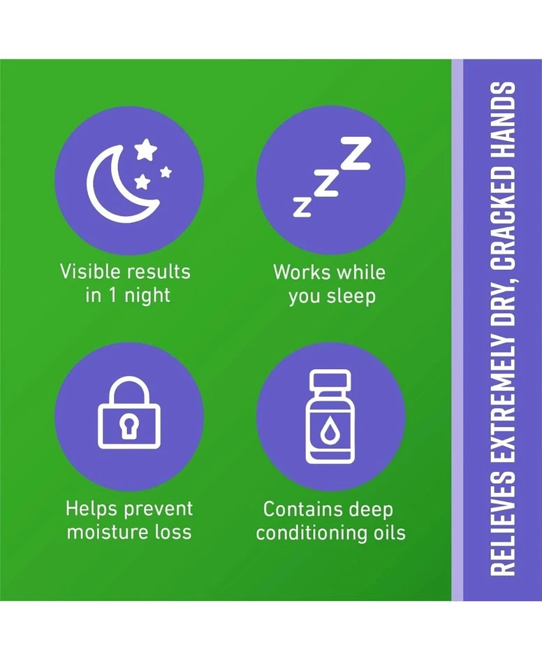 O Keeffe's Working Hands ночной лечебный крем-2-PK глубокое увлажнение новый/запечатанный - Изображение 4 из 4