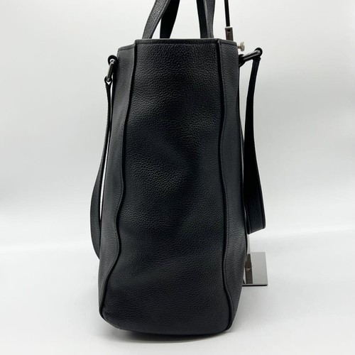 Coach Hudson Leather Tote Bag 2Way Black Grain Leather A4 Size from JP - Picture 5 of 16