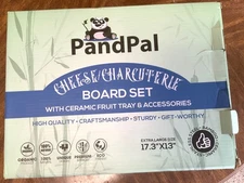 NEW - Pandpal Cheese Charcuterie Board with ceramic bowls / accessories - Large
