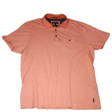 Ted Baker Polo Shirt Mens XL Pink Short Sleeve Cotton Contrast Collar Pocket