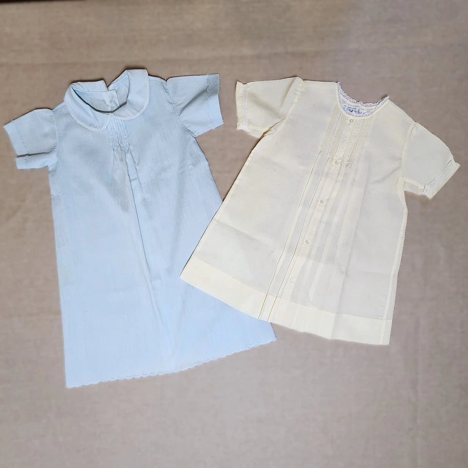 Feltman Bros Baby Dress (Set of 2) Yellow and Blue Vintage - Image 3 of 4