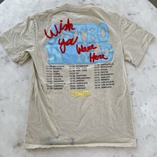 Travis Scott Astroworld Sicko Mode T-shirt Size Small Wish You Were Here Tan/Dye