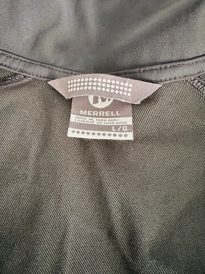 Chaqueta Merrell Mujer Grande Negra Softshell Exterior Púrpura Cremallera Foto 3 de 4