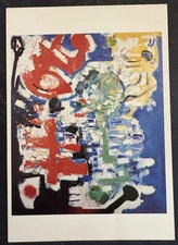 art postcard Hans Hofmann Fantasia in Blue unposted painting