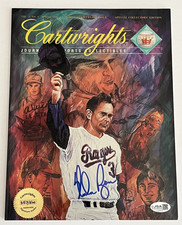 1992 Cartwrights Baseball Magazine Nolan Ryan Auto /500 JSA COA + Jordan Card