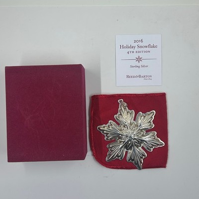 2016 Reed & Barton Sterling Silver HOLIDAY SNOWFLAKE 4TH EDITION