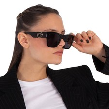 Philipp Plein Grey Square Unisex Sunglasses SPP042M 700F 54 SPP042M 700F 54