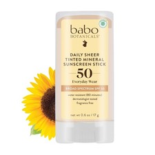 Portable Daily Sheer Tinted Sunscreen Stick for Face - SPF 50 and Cruelty-Free
