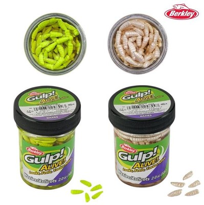 BERKLEY GULP ALIVE WAXIES Gummiköder Made Imitation 40 Stk 10mm