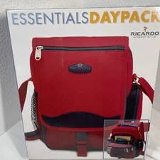  Red Bag Ricardo Beverly Hills "Essential Daypack" Crossbody style, includes Box
