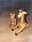VTG 1970's Fisher Price Little People Circus Train Set #991 2 animals Only