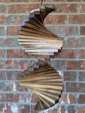 Handcrafted Wood Wind Spinner, (14" High) , Custom Design, Made in our Shop