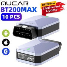 10 Pack MUCAR BT200 MAX OBD2 Scanner Lifetime Free AI Diagnostic Tool for Cars