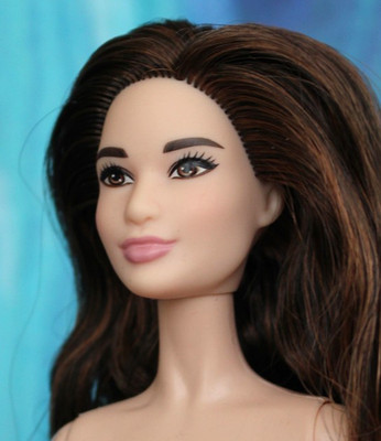 Nude Model Muse Asian Barbie Chestnut Brown Black Hair Topaz Eyes DBox4