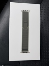 Apple Watch Band Ultra Models 49 mm Green Neon Trail Loop M/L Natural Titanium