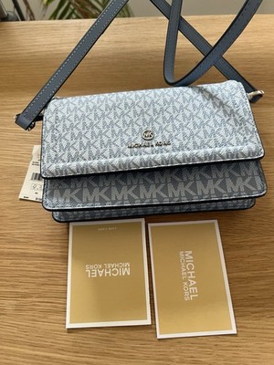 Michael Kors Jet Set Charm SM Phone Crossbody Chambray MLT Hellblau Neu