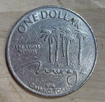 Mirage Casino Gaming Token $1 Dollar Bill, Las Vegas Nevada.