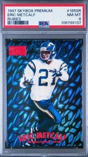 1997 SkyBox Premium Star Rubies Eric Metcalf PSA 8 POP 1