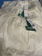 Carole 3 Pair Brief Panties Size 5 Nylon cream