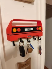 Classic Exotic Car Inspired Key Holder – Red Retro Supercar Wall Mount Organizer