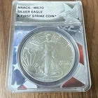 U.S. Mint American Eagle 1 oz .999 Silver Coin 2023 ANACS MS 70 First Strike