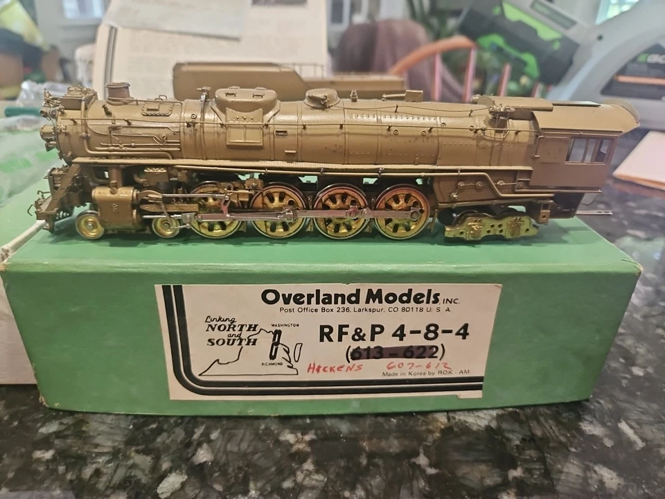 Overland Models Brass Import Train Locomotive R F & P Hickens 4-8-4 607 612 Box  - Image 2 of 4