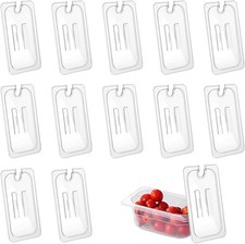 12 Pcs Clear Food Pan Lids 1/3 Size Polycarbonate Notched Cover W/ Handle New