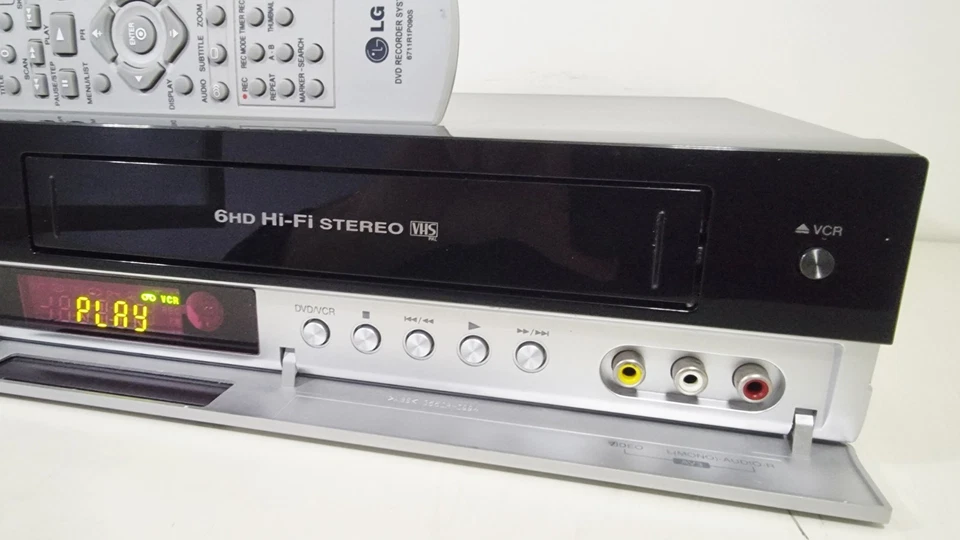 VIDEOREGISTRATORE COMBINATO DVD VHS LG V190 LETTORE CASSETTE VCR COMBO - Immagine 4 di 4