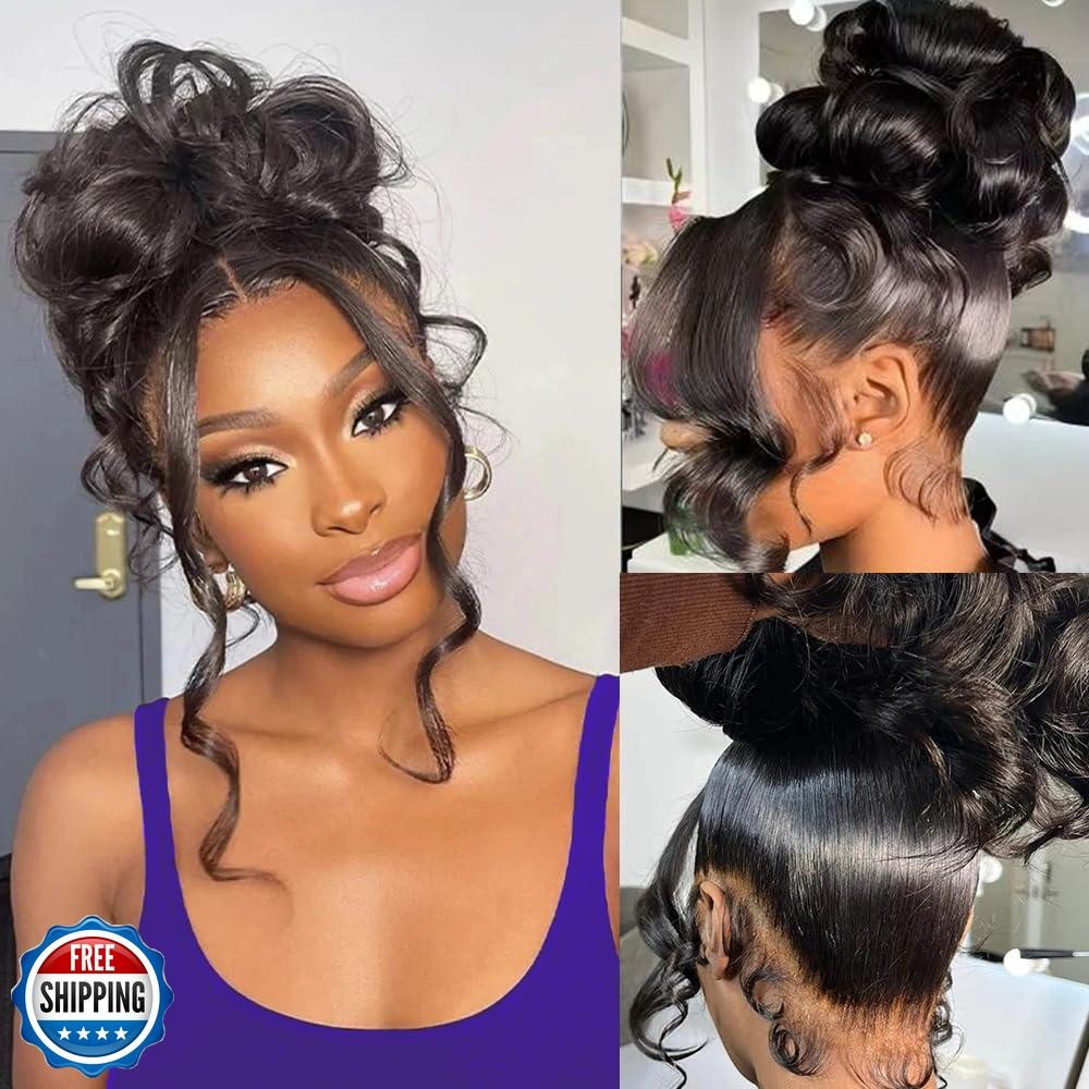 daparo Body Wave 360 Lace Front Wigs Human Hair 28 Inch 