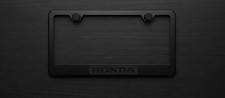 Black On Black Honda License Plate Frame Smooth Black Metal