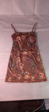 Y2K Urban Outfitters Womens Slip Dress Size XS Dragon & Floral Satin Mini Dress