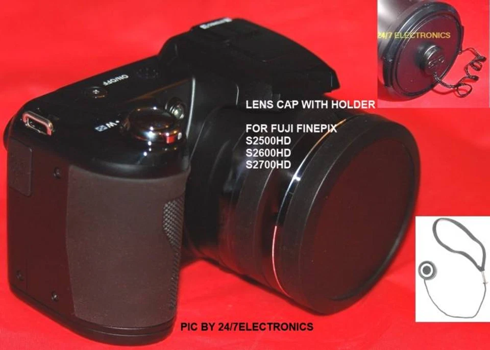 FRONT SLIP-ON LENS CAP to CAMERA FUJI S2950 S2990 S2800 S2700 HD FINEPIX+HOLDER - Image 3 of 4